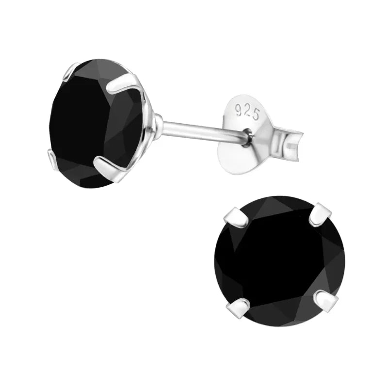 Ronde Kristal Oorbellen zilver - AB Roze -