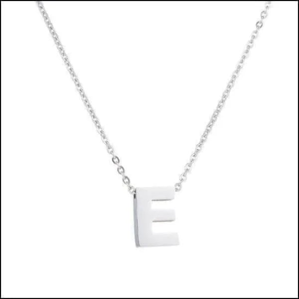 Stalen Initiaal Letterketting Vrouw &acirc;&euro;&ldquo; 45cm Zilverkleurig Gepersonaliseerd - R - D