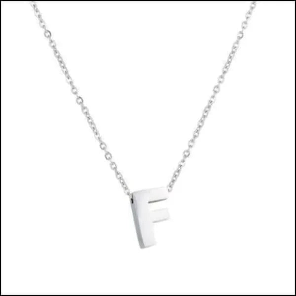 Stalen Initiaal Letterketting Vrouw &acirc;&euro;&ldquo; 45cm Zilverkleurig Gepersonaliseerd - Z - D