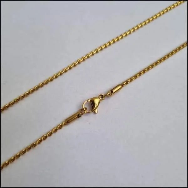 Goudkleurige Serpentijn Slangenketting RVS &acirc;&euro;&ldquo; 60cm Snake Chain Staal - Unisex