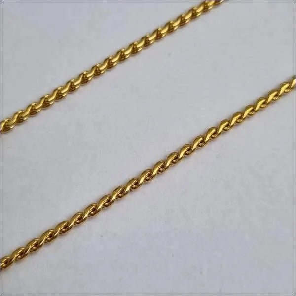 Goudkleurige Serpentijn Slangenketting RVS &acirc;&euro;&ldquo; 60cm Snake Chain Staal - Unisex