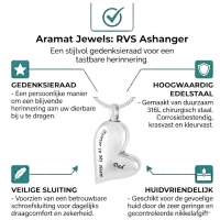 Stalen Ashanger Hart Papa &acirc;&euro;&ldquo; RVS Assieraad Gedenksieraad - Unisex