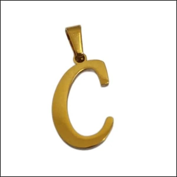 RVS Sierlijke Letter Hanger Initiaal Diverse Kleuren - Gepersonaliseerde Bedel - F - Unisex
