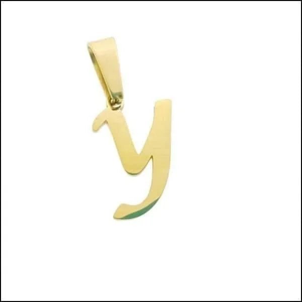 RVS Sierlijke Letter Hanger Initiaal Diverse Kleuren - Gepersonaliseerde Bedel - Y - Unisex