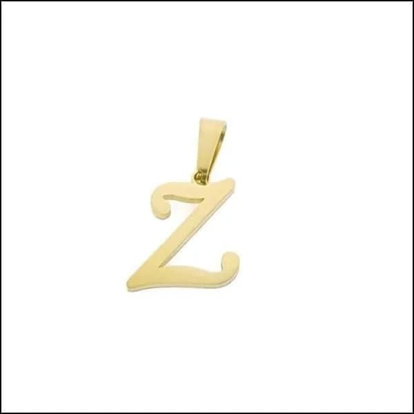 RVS Sierlijke Letter Hanger Initiaal Diverse Kleuren - Gepersonaliseerde Bedel - Z - Unisex