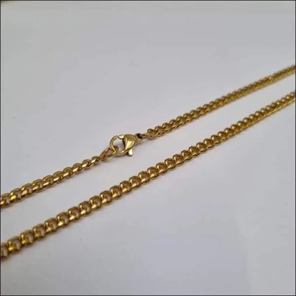 Stalen Gourmet Ketting met Karabijnhaak &acirc;&euro;&ldquo; Zilverkleurig Schakelketting RVS - Unis