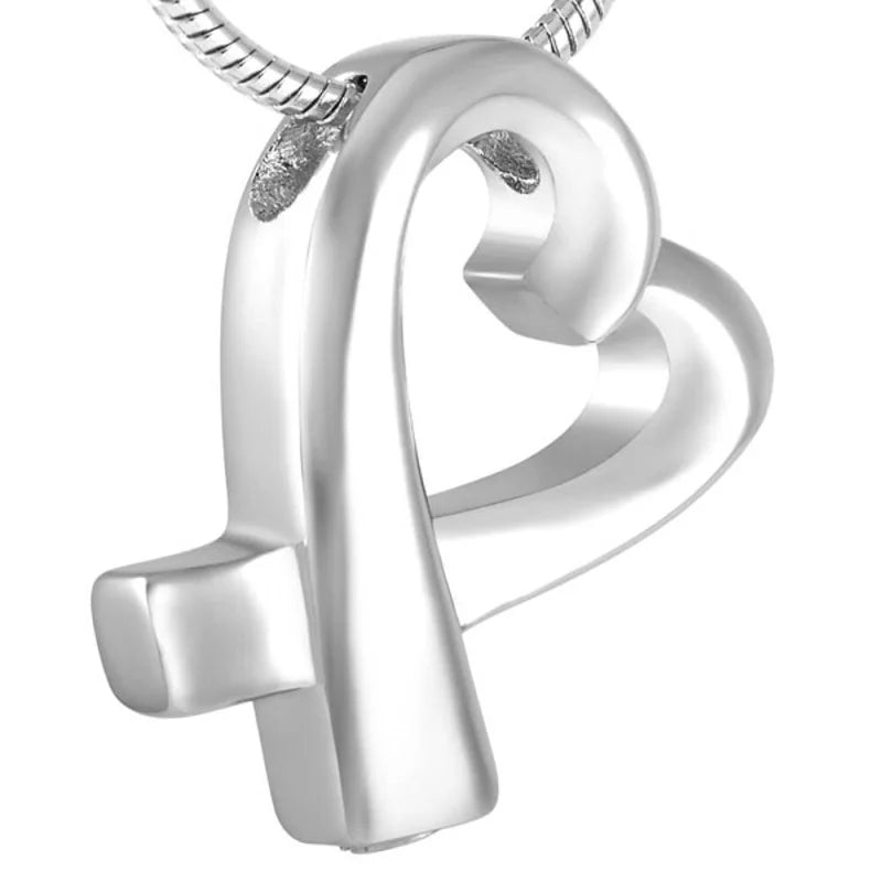 Stalen Hart Ashanger &acirc;&euro;&ldquo; Zilverkleurig Assieraad RVS Gedenksieraad - Hart-3x1.8cm -