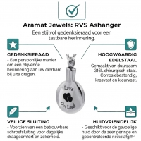 Ronde ashanger met hartjes &acirc;&euro;&ldquo; Love out loud - Unisex