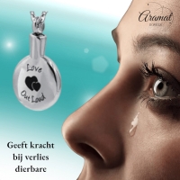 Ronde ashanger met hartjes &acirc;&euro;&ldquo; Love out loud - Unisex