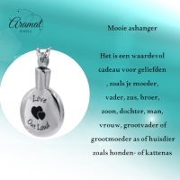 Ronde ashanger met hartjes &acirc;&euro;&ldquo; Love out loud - Unisex