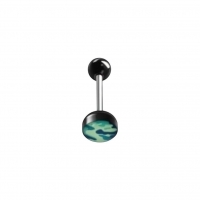 Stalen tongpiercing camouflage kleuren - Zwart-Rood -