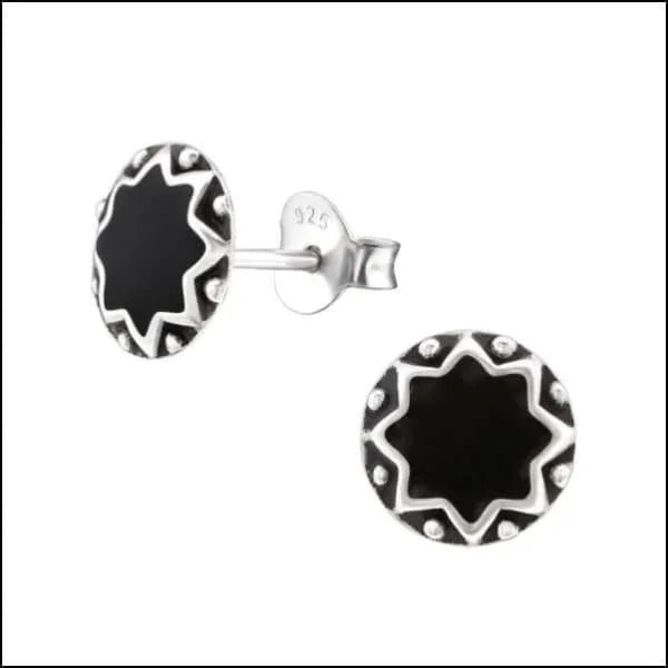 925 Zilveren Bali Oorbellen Rond - Etnisch Design - Opaal Wit/6mm -