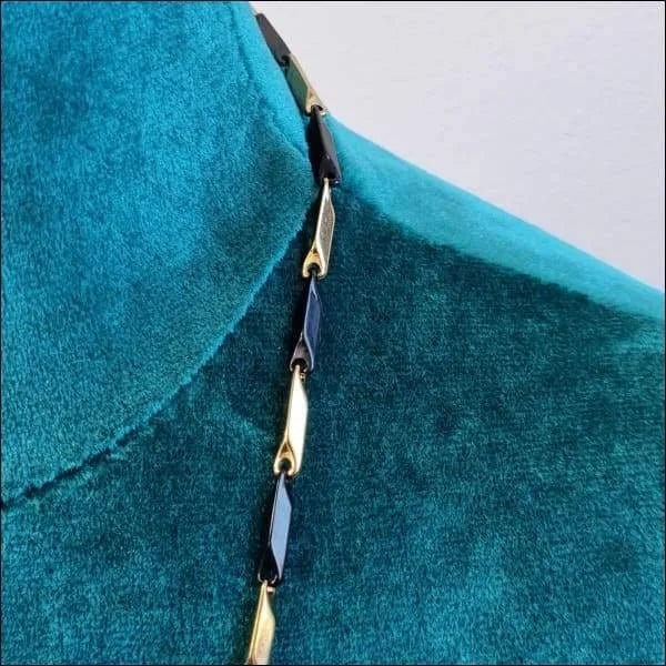 Goudkleurige Bamboo Ketting Staal &acirc;&euro;&ldquo; Unieke Schakelketting RVS Unisex - 60cm - Uni