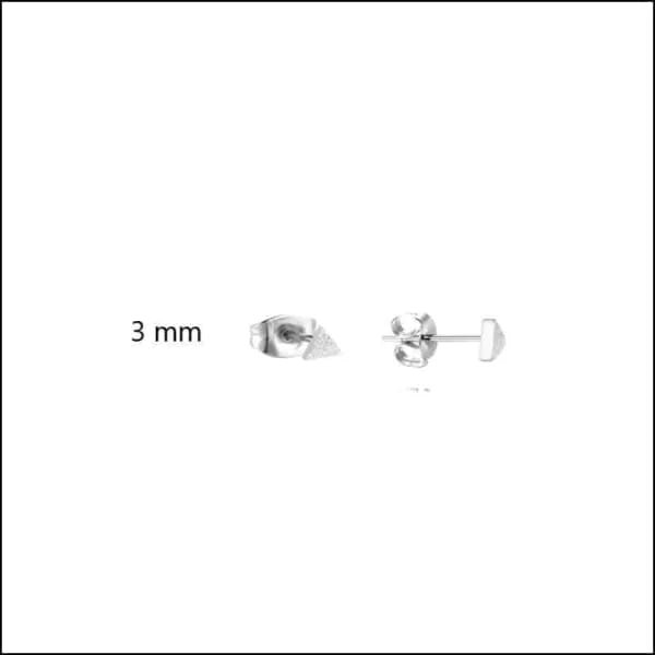 RVS Driehoek Oorbellen Diverse Kleuren 8-12mm - Geometrische Studs - Goudkleur / 7mm -