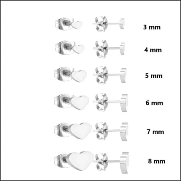 RVS Hartjes Oorbellen: Perfect Cadeau! - Ros&Atilde;&copy;kleurig / 8mm -