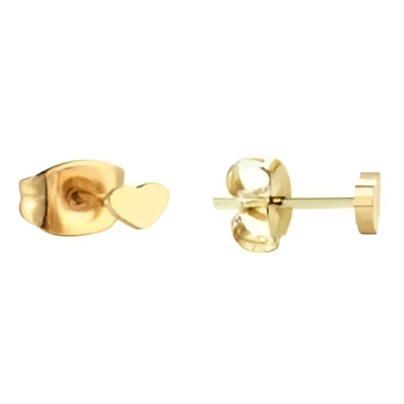 RVS Hartjes Oorbellen: Perfect Cadeau! - Ros&Atilde;&copy;kleurig / 8mm -