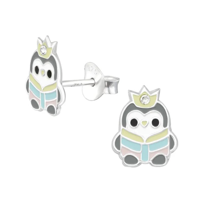 Zilveren Pingu&Atilde;&macr;n Oorbellen - oorbellen meisje - Kristal-9x7mm -