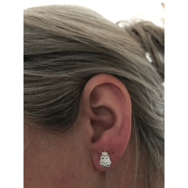Zilveren Pingu&Atilde;&macr;n Oorbellen - oorbellen meisje - Blauw Kristal-10x6mm -