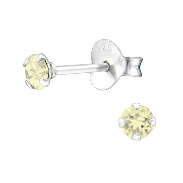 Prachtige Zilveren Zirkonia Oorbellen rond - 5mm / AB Transparant -