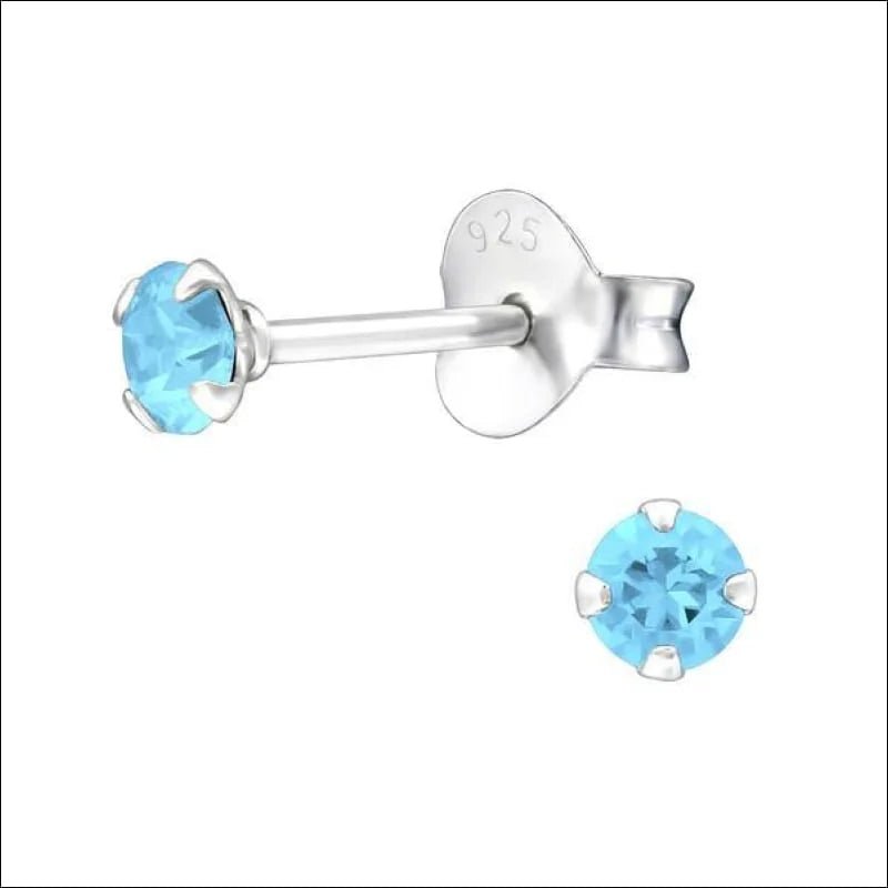 Prachtige Zilveren Zirkonia Oorbellen rond - 3mm / Robijn Rood -
