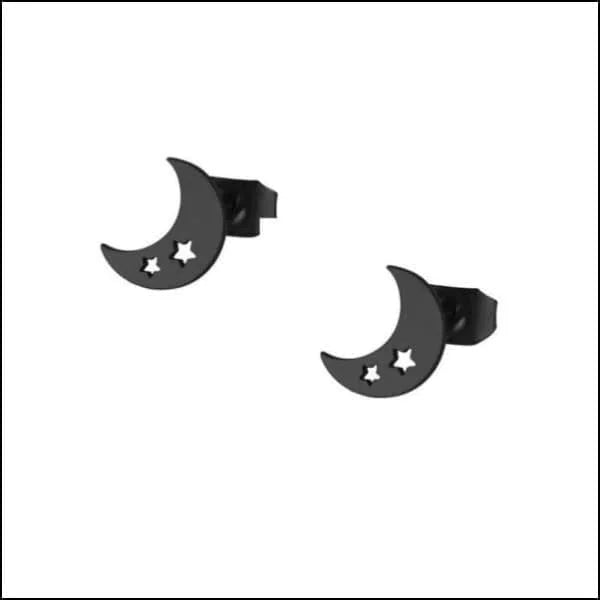 RVS Oorbellen Maan en Ster 10mm - Celestial Oorstekers - Zilverkleur-9mm -