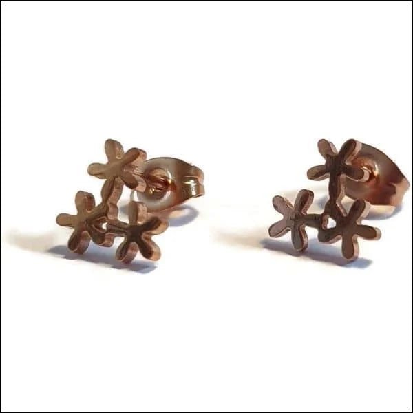 RVS Bloemen Oorbellen Diverse Kleuren - Bloem Oorstekers - Zilverkleurig-10x8mm -