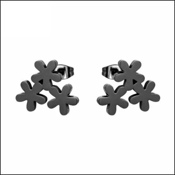 RVS Bloemen Oorbellen Diverse Kleuren - Bloem Oorstekers - Goudkleurig-10x8mm -