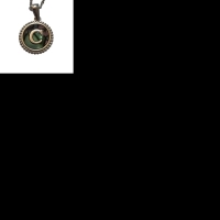 Unieke Stalen Initiaal Ketting met Abalone Schelp - Zilverkleur - 45cm - O - Heren