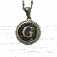 Unieke Stalen Initiaal Ketting met Abalone Schelp - Zilverkleur - 45cm - Y - Heren