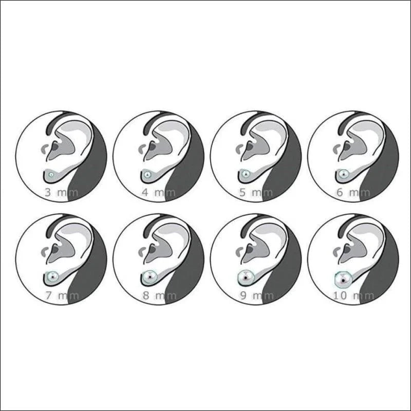 RVS Zirkonia Oorbellen Rond 3-8mm - Diverse Kleuren Oorstekers - Zilverkleur / 7mm / Rood -