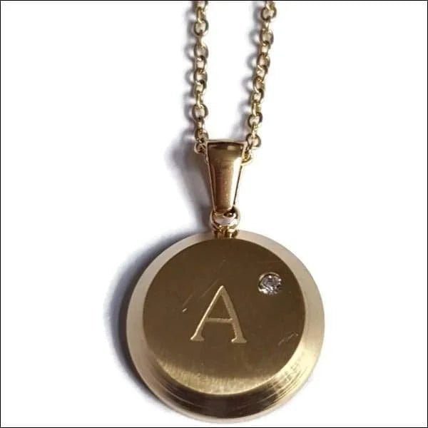 Goudkleurige Initiaal Ketting met Zirkonia Steentje - 45cm - Y - Unisex