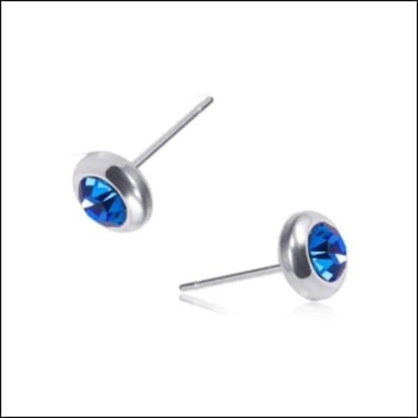RVS Ronde Oorbellen met Zirkonia  - Diverse Kleuren Studs - Zilverkleur / Roze / 4mm -