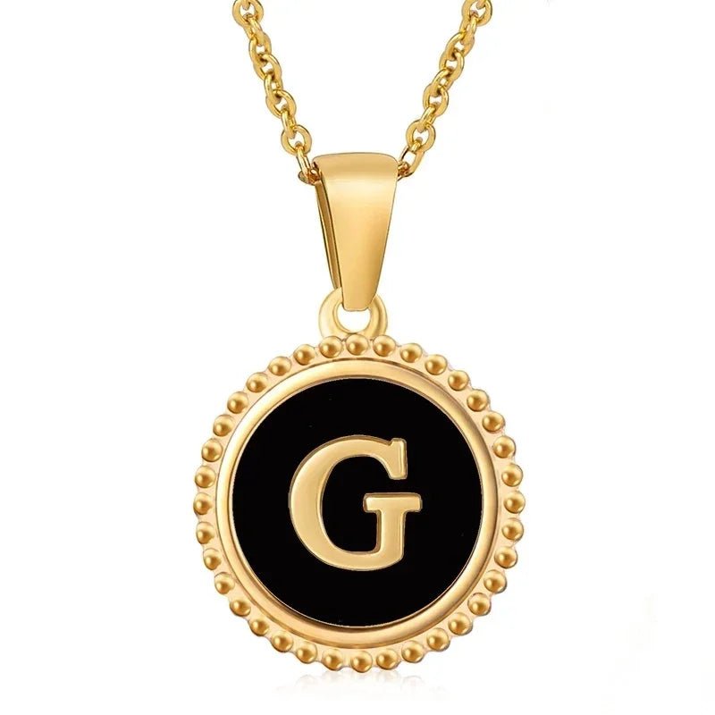 Stalen dames ketting letter goudkleur - G - Heren