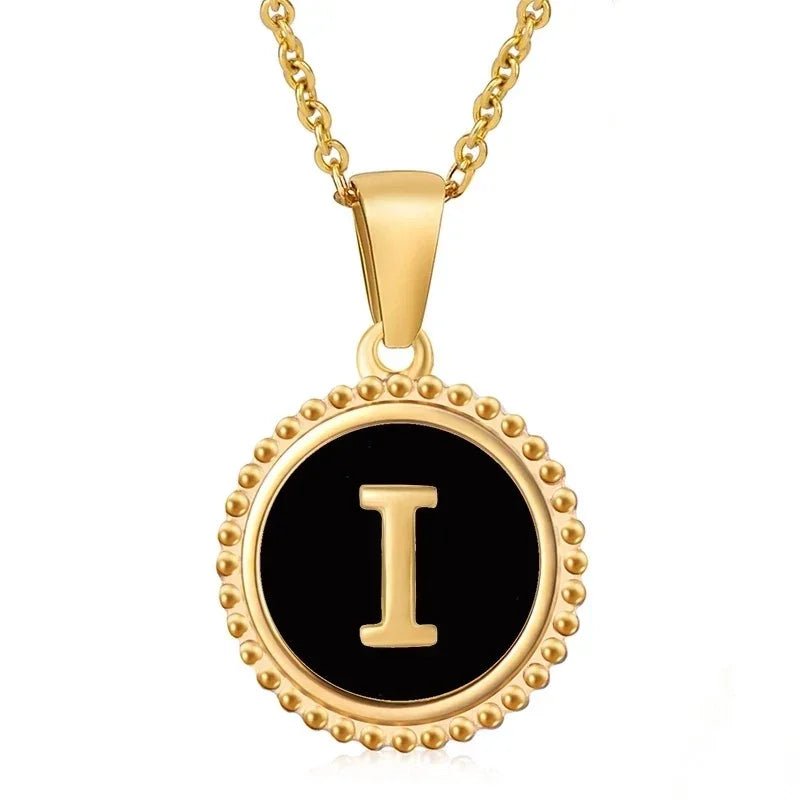 Stalen dames ketting letter goudkleur - I - Heren