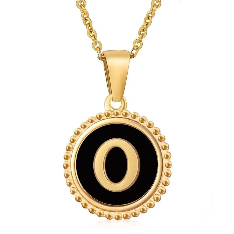 Stalen dames ketting letter goudkleur - O - Heren
