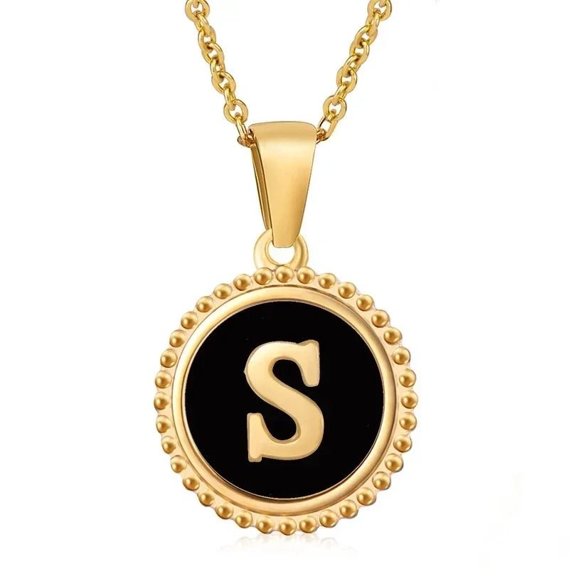 Stalen dames ketting letter goudkleur - S - Heren