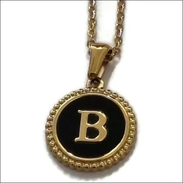 Stalen dames ketting letter goudkleur - U - Heren