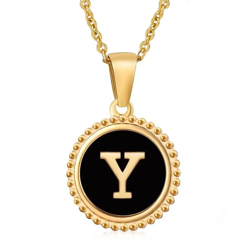 Stalen dames ketting letter goudkleur - Y - Heren