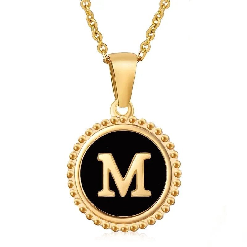 Stalen dames ketting letter goudkleur - M - Heren