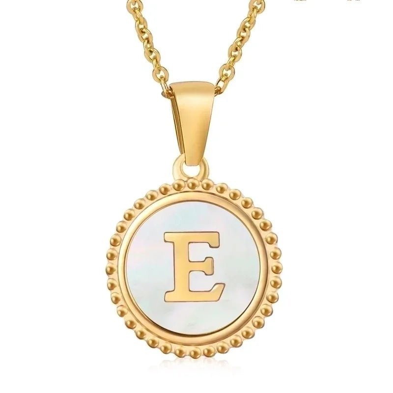 Letter Ketting Goud RVS met Witte Schelp - Initiaal Sieraad 45cm - Y - Dames