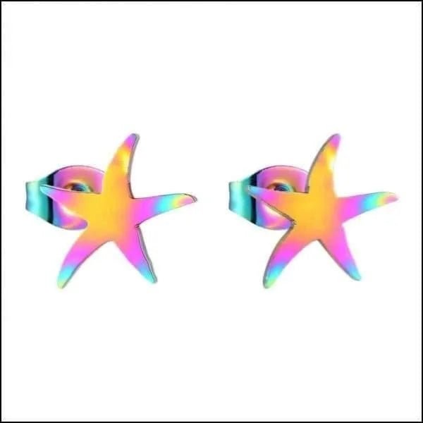 Stalen Zeester Oorbellen - Subtiel en Stijlvol - Goudkleur / 7mm -