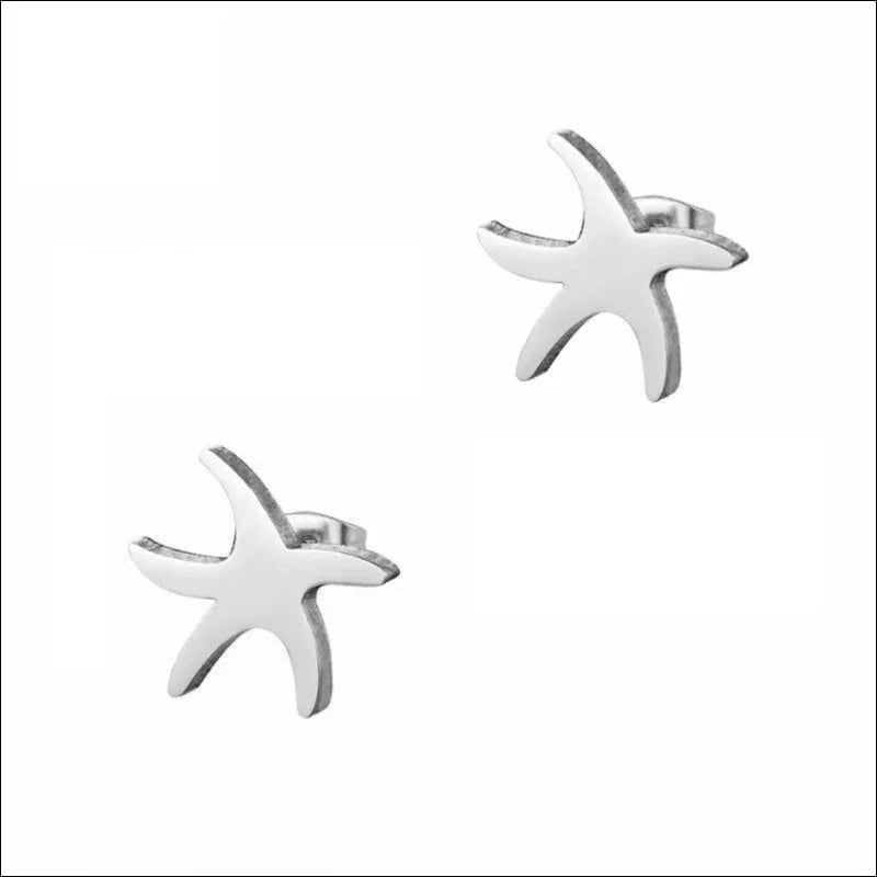 Stalen Zeester Oorbellen - Subtiel en Stijlvol - Goudkleur / 10mm -