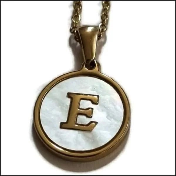 Unieke Initiaal Ketting - Schelp Goudkleurig 45cm - V - Dames
