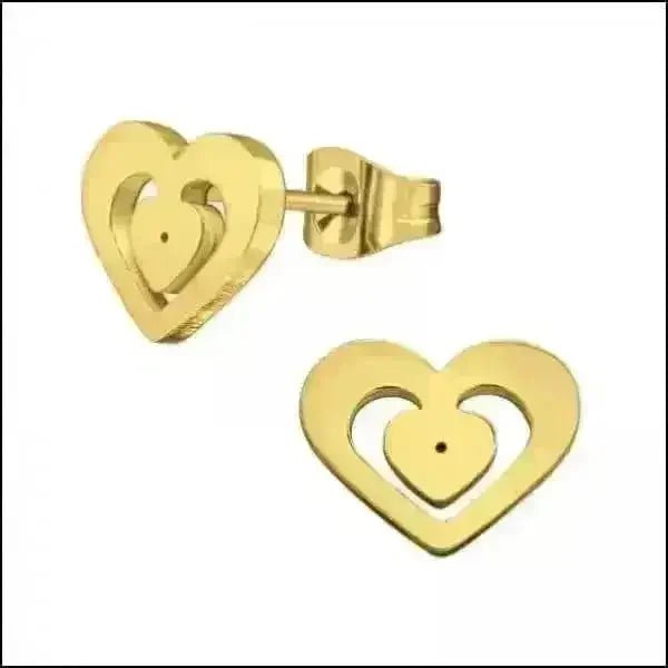 RVS Hartjes Oorbellen Diverse Kleuren - Dames & Kinderen Oorstekers - Zilverkleurig-7mm -