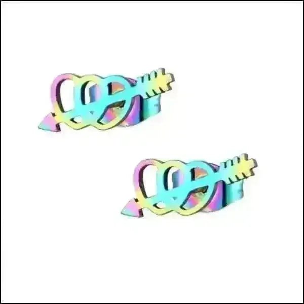 RVS Hartjes Oorbellen Diverse Kleuren - Dames & Kinderen Oorstekers - Zilverkleurig-7mm -