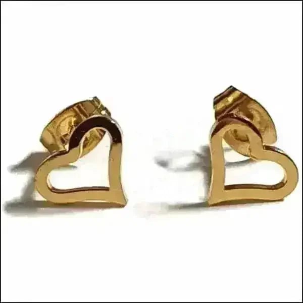 RVS Hartjes Oorbellen Diverse Kleuren - Dames & Kinderen Oorstekers - Zilverkleurig-8x7mm -