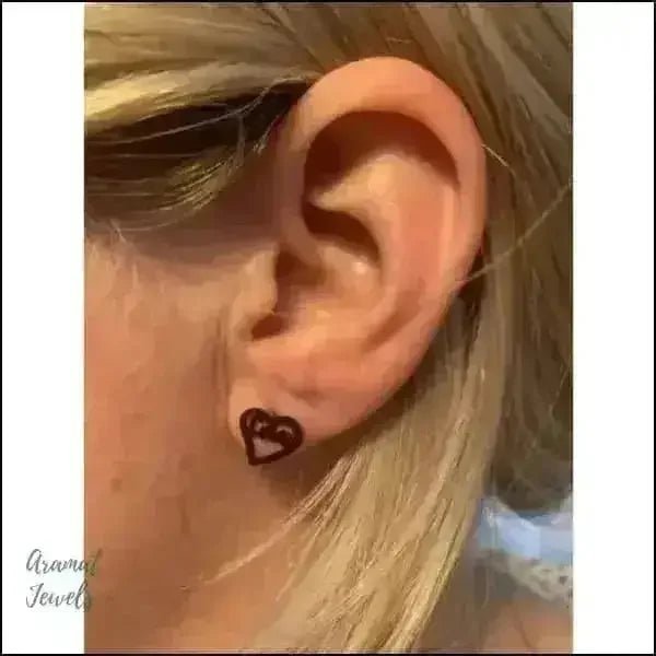 RVS Hartjes Oorbellen Diverse Kleuren - Dames & Kinderen Oorstekers - Goudkleur-4-hartjes-8mm -