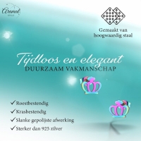 Kleurrijke RVS Kroontjes Oorbellen &acirc;&euro;&ldquo; Multikleur (9mm) -