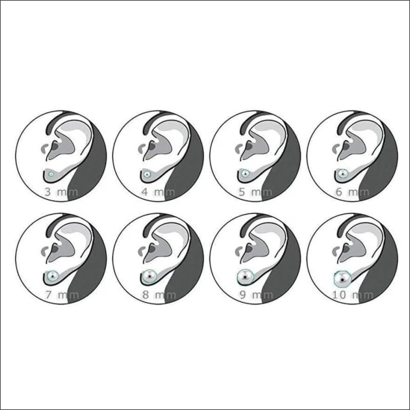 RVS Sneeuwvlok Oorbellen 10mm Zilverkleur - Winter Studs - Zwart -