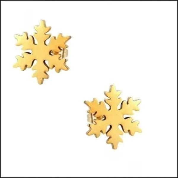 RVS Sneeuwvlok Oorbellen 10mm Zilverkleur - Winter Studs - Zilverkleurig -